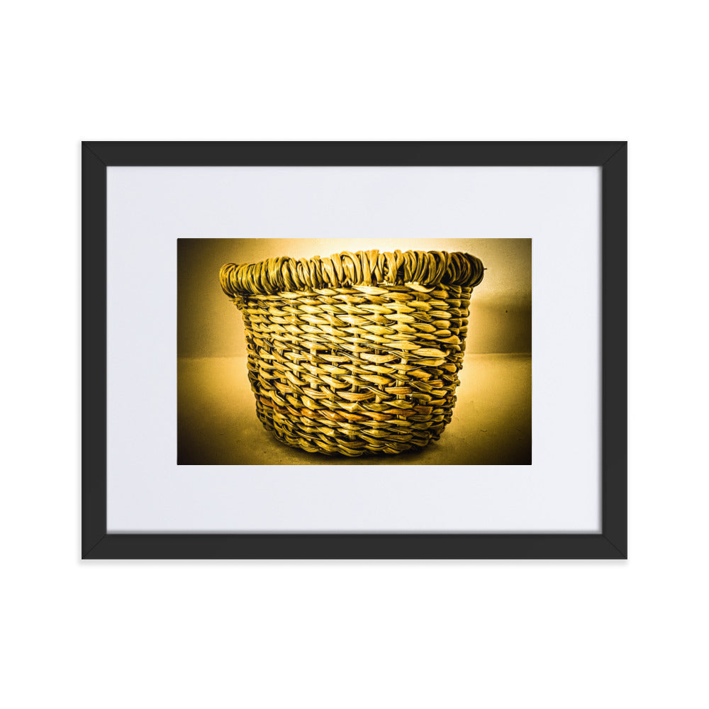 Traditional Palawa (Tasmanian Aboriginal) Hand Woven basket in neutral colours.